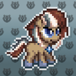 Size: 1024x1024 | Tagged: safe, artist:tony yotes, derpibooru import, oc, oc:ponatina, earth pony, pony, battle gem ponies, pixel art, solo