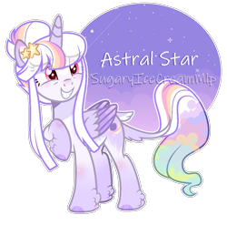 Size: 1030x1016 | Tagged: safe, artist:sugaryicecreammlp, derpibooru import, oc, oc:astral star, alicorn, pony, female, mare, solo