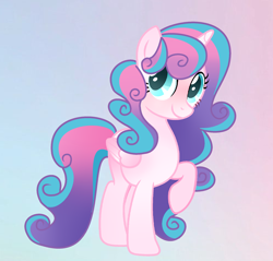 Size: 2148x2052 | Tagged: safe, artist:coral-sparkleyt, derpibooru import, princess flurry heart, alicorn, pony, female, gradient background, mare, older, older flurry heart, smiling, solo