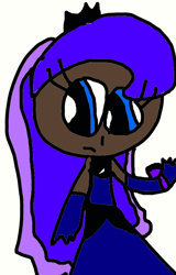 Size: 664x1038 | Tagged: safe, artist:sugarbugjewelpet, derpibooru import, princess luna, human, 1000 hours in ms paint, female, humanized, solo, watch