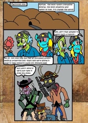 Size: 1048x1457 | Tagged: safe, artist:tmntfan85, derpibooru import, oc, bravestarr, clothes, comic, crossover, dialogue, text