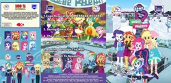 Size: 1955x950 | Tagged: safe, derpibooru import, applejack, fluttershy, pinkie pie, rainbow dash, rarity, sci-twi, sunset shimmer, trixie, twilight sparkle, better together, equestria girls, holidays unwrapped, cornucopia costumes, dvd cover, humane five, humane seven, humane six, inflatable dress, perdana record