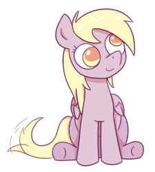 Size: 415x461 | Tagged: safe, artist:cookieboy011, derpibooru import, derpy hooves, pegasus, simple background, solo, tail wag, white background