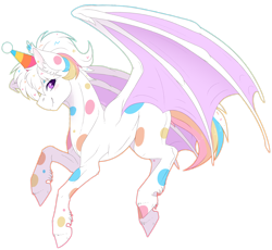 Size: 3008x2768 | Tagged: safe, artist:nocti-draws, derpibooru import, oc, oc only, oc:confetti cupcake, bat pony, pony, bat pony oc, simple background, solo, transparent background