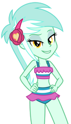 Size: 1024x1792 | Tagged: safe, artist:emeraldblast63, derpibooru import, lyra heartstrings, better together, equestria girls, forgotten friendship, clothes, female, lyra heartstrings swimsuit, simple background, sleeveless, solo, swimsuit, transparent background, vector