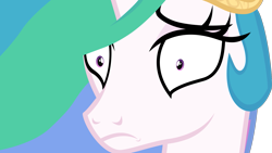 Size: 1867x1050 | Tagged: safe, artist:anonymouspotato, derpibooru exclusive, derpibooru import, princess celestia, alicorn, cannot unsee, frown, simple background, solo, transparent background, vector, zoomed in