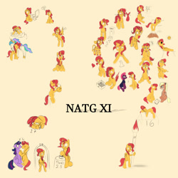 Size: 2000x2000 | Tagged: safe, artist:darksly, derpibooru import, princess celestia, sunset shimmer, tempest shadow, twilight sparkle, twilight sparkle (alicorn), alicorn, bat pony, cow, pegasus, pony, unicorn, bat ponified, blushing, cowified, eyes closed, female, kissing, lesbian, lola bunny, looney tunes, mare, newbie artist training grounds, ponified, race swap, shimmerbat, shipping, simple background, space jam, species swap, sunset shimmoo, sunsetsparkle, yellow background