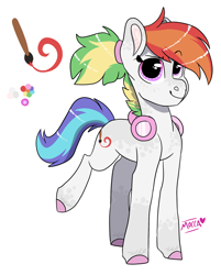 Size: 1574x1960 | Tagged: safe, artist:moccabliss, derpibooru import, oc, oc:artie tart, earth pony, pony, female, mare, simple background, solo, white background