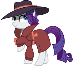 Size: 3355x3000 | Tagged: safe, artist:cloudyglow, derpibooru import, rarity, rarity investigates, .ai available, detective rarity, simple background, solo, transparent background, vector