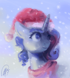 Size: 960x1068 | Tagged: safe, artist:malinetourmaline, derpibooru import, pony, unicorn, snow, solo