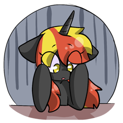 Size: 512x512 | Tagged: safe, artist:alex69vodka, derpibooru import, oc, oc only, oc:java, pony, unicorn, female, looking down, meme, simple background, sticker, transparent background