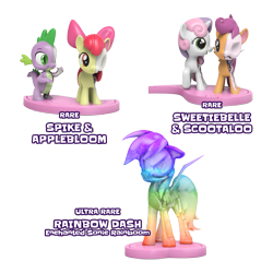 Size: 1080x1080 | Tagged: safe, derpibooru import, part of a set, apple bloom, rainbow dash, scootaloo, spike, sweetie belle, earth pony, pegasus, pony, unicorn, 3d render, bone, cutie mark crusaders, dissectibles, female, freeny's hidden dissectibles, merchandise, organs, simple background, skeleton, transparent background