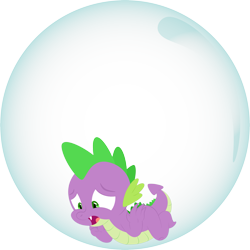 Size: 2601x2600 | Tagged: safe, artist:alexdti, derpibooru import, spike, dragon, twilight's kingdom, bubble, magic, male, open mouth, simple background, solo, transparent background