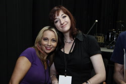Size: 2048x1365 | Tagged: safe, derpibooru import, human, 2012, barely pony related, bronycon, bronycon 2012, irl, irl human, lauren faust, photo, tara strong, voice actor