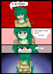 Size: 2807x3861 | Tagged: safe, artist:lennondash, derpibooru import, wallflower blush, human, equestria girls, equestria girls series, forgotten friendship, alone, angry, blushing, comic, crying, eyes closed, female, high res, sad, solo, tears of anger, tears of sadness