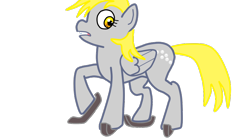 Size: 930x512 | Tagged: safe, artist:gsomv, derpibooru import, derpy hooves, pegasus, pony, female, ice skating, mare, simple background, solo, this will end in pain, transparent background