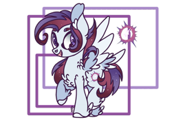 Size: 1600x1118 | Tagged: safe, artist:caramelbolt24, derpibooru import, oc, oc only, pegasus, pony, chest fluff, ear fluff, ears, ethereal mane, feathered fetlocks, magical lesbian spawn, offspring, open mouth, parent:rainbow dash, parent:rarity, parents:raridash, pegasus oc, raised hoof, raised leg, simple background, solo, starry mane, story included, transparent background