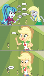 Size: 1141x1959 | Tagged: safe, artist:silverbuller, derpibooru import, applejack, derpy hooves, sonata dusk, equestria girls