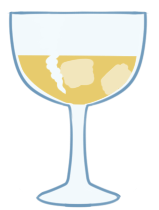 Size: 159x210 | Tagged: safe, artist:2k.bugbytes, alcohol, badge, glass, ice, meta, no pony, simple background, transparent background, wine, wine glass