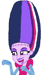 Size: 1841x3094 | Tagged: safe, artist:ktd1993, derpibooru import, twilight sparkle, equestria girls, 1000 hours in ms paint, beehive hairdo, bride of frankenstein, cropped, frankenstein