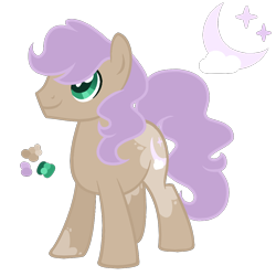 Size: 1000x1000 | Tagged: safe, artist:magicuniclaws, derpibooru import, oc, earth pony, pony, magical lesbian spawn, offspring, parent:applejack, parent:princess luna, parents:lunajack, simple background, solo, transparent background