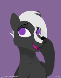Size: 1100x1400 | Tagged: safe, artist:rockhoppr3, derpibooru import, oc, oc only, oc:ace hearts, earth pony, pony, alternate hairstyle, lineless, looking at you, solo, unshorn fetlocks