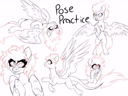 Size: 8000x6000 | Tagged: safe, artist:crazysketch101, derpibooru import, pegasus, pony, pose, sketch