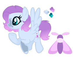 Size: 900x700 | Tagged: safe, artist:magicuniclaws, derpibooru import, oc, pegasus, pony, female, magical lesbian spawn, mare, offspring, parent:fluttershy, parent:princess luna, parents:lunashy, simple background, solo, transparent background