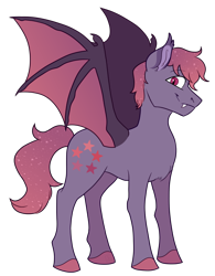 Size: 1030x1320 | Tagged: safe, artist:malphym, derpibooru import, oc, oc:starry sunset, bat pony, pony, male, simple background, solo, stallion, transparent background