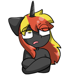 Size: 512x512 | Tagged: safe, artist:alex69vodka, derpibooru import, oc, oc only, oc:java, pony, unicorn, bust, female, looking up, meme, open mouth, simple background, sticker, transparent background