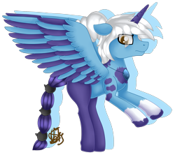 Size: 2257x2000 | Tagged: safe, artist:spokenmind93, derpibooru import, oc, alicorn, pony, adoptable, legendary pokémon, pokémon, ponified, ponymon, simple background, solo, spread wings, thundurus, transparent background, wings