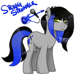 Size: 3661x3643 | Tagged: safe, artist:nekomellow, derpibooru import, oc, oc:string strummer, earth pony, pony, solo