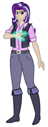 Size: 2000x5200 | Tagged: safe, artist:deroach, derpibooru import, starlight glimmer, human, fanfic:equestria project humanized, clothes, cutie mark, cutie mark on clothes, humanized, magic, simple background, transparent background