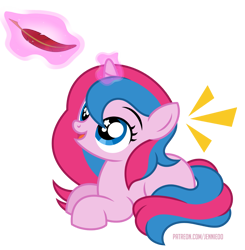 Size: 979x1000 | Tagged: safe, artist:jennieoo, derpibooru import, oc, oc:star sparkle, pony, unicorn, amused, feather, female, filly, foal, happy, lying down, magic, simple background, smiling, solo, transparent background, vector