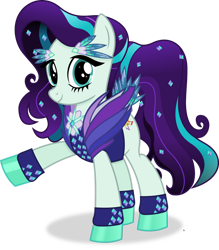 Size: 1280x1461 | Tagged: safe, artist:anime-equestria, coloratura, earth pony, pony, the mane attraction, alternate hairstyle, clothes, eyelashes, female, happy, mare, outfit, rara, shoes, simple background, smiling, solo, sparkles, transparent background, vector