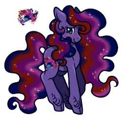 Size: 697x678 | Tagged: safe, artist:fizzmitz, oc, oc only, oc:starshown nebula, earth pony, pony, adorable, blushing, cute, female, mare, multicolored hair, multicolored mane, solo