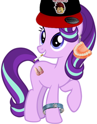 Size: 1280x1641 | Tagged: safe, derpibooru import, starlight glimmer, pony, unicorn, drugs, hat, solo, teeth