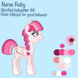 Size: 3000x3000 | Tagged: safe, artist:chelseawest, derpibooru import, oc, oc:nurse ruby, pegasus, pony, female, mare, solo