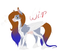 Size: 1138x1003 | Tagged: safe, artist:eperyton, derpibooru import, oc, oc only, pegasus, pony, ear fluff, ear piercing, ears, female, hoof fluff, jewelry, mare, necklace, pegasus oc, piercing, simple background, solo, white background, wings