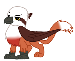 Size: 532x433 | Tagged: safe, alternate version, artist:agdapl, derpibooru import, griffon, base used, crossover, griffonized, simple background, smiling, sniper, solo, species swap, team fortress 2, transparent background