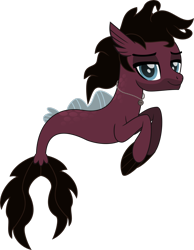 Size: 1332x1720 | Tagged: safe, artist:lightningbolt, derpibooru exclusive, derpibooru import, pony, seapony (g4), .svg available, bring me the horizon, colored pupils, facial hair, fins, fish tail, jewelry, jordan fish, lidded eyes, male, movie accurate, necklace, ponified, scales, simple background, smiling, smirk, solo, svg, transparent background, vector