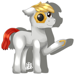 Size: 1988x2000 | Tagged: safe, artist:spokenmind93, derpibooru import, oc, oc only, cyborg, earth pony, pony, adoptable, meltan, mythical pokémon, pokémon, ponified, ponymon, raised hoof, raised leg, simple background, smiling, solo, transparent background