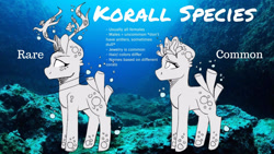 Size: 1280x720 | Tagged: safe, artist:kefico, derpibooru import, oc, oc only, original species, pony, antlers, augmented tail, coral, coral pony, duo, korall, underwater