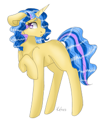 Size: 741x864 | Tagged: safe, artist:kefico, derpibooru import, oc, oc only, pony, unicorn, female, horn, mare, raised hoof, raised leg, simple background, solo, transparent background, unicorn oc