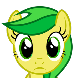 Size: 5000x5000 | Tagged: artist needed, safe, apple fritter, earth pony, pony, bust, female, frown, looking at you, mare, portrait, simple background, solo, transparent background