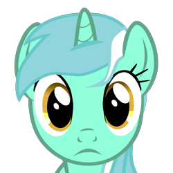 Size: 5000x5000 | Tagged: artist needed, safe, lyra heartstrings, pony, unicorn, :c, bust, female, frown, looking at you, mare, mare stare, portrait, simple background, solo, transparent background