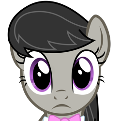 Size: 5000x5000 | Tagged: artist needed, safe, octavia melody, earth pony, pony, :c, bowtie, bust, female, frown, looking at you, mare, mare stare, portrait, simple background, solo, transparent background