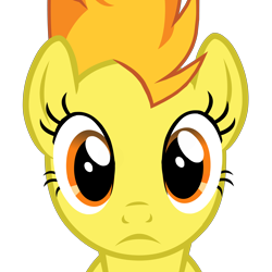 Size: 5000x5000 | Tagged: artist needed, safe, spitfire, pegasus, pony, :c, bust, female, frown, looking at you, mare, mare stare, portrait, simple background, solo, transparent background