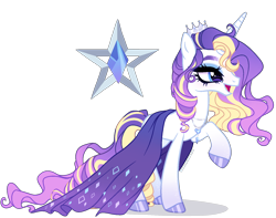 Size: 1600x1262 | Tagged: safe, artist:gihhbloonde, derpibooru import, oc, oc only, pony, unicorn, clothes, female, mare, offspring, open mouth, open smile, parent:prince blueblood, parent:rarity, parents:rariblood, simple background, skirt, smiling, solo, transparent background