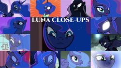 Size: 1280x721 | Tagged: safe, derpibooru import, edit, edited screencap, editor:quoterific, screencap, princess luna, alicorn, pony, a hearth's warming tail, between dark and dawn, friendship is magic, luna eclipsed, breaking the fourth wall, close-up, cute, lightning, looking at you, lunabetes, one eye closed, s1 luna, spirit of hearth's warming yet to come, wink, winking at you